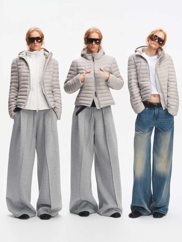 Pork Rib Hooded 90 Down Slim Jacket【s0000014879】