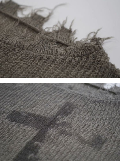 Hollow Out Mohair Cowl Sweater【s0000009916】