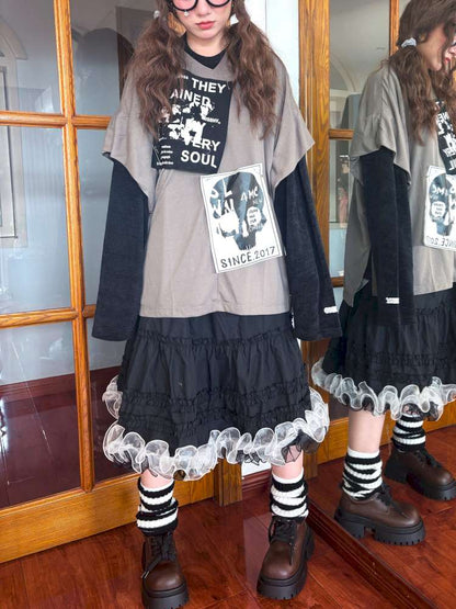 Dark Punk Chenille Two-Piece Set【s0000014622】