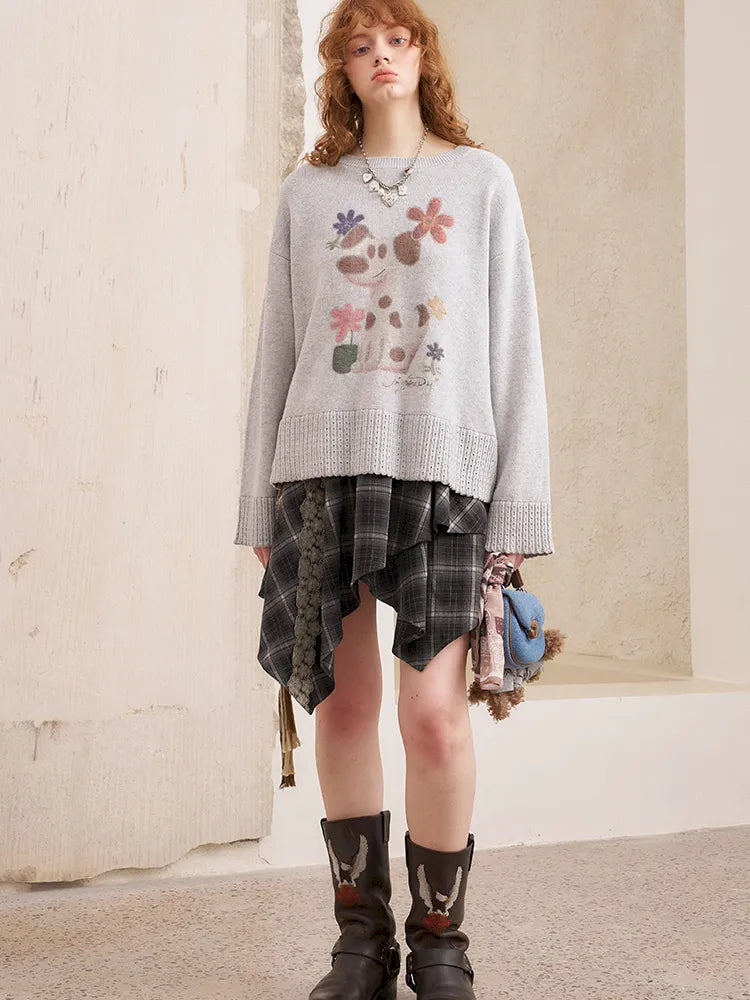 Openwork Oversized Pullover Knit Sweater【s0000014086】