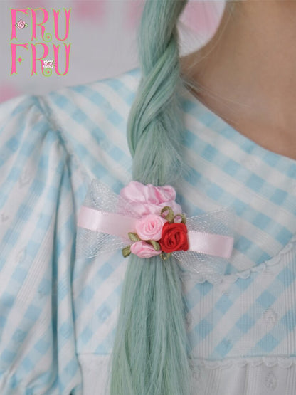 Traditional Rose Bow Hair Clip Tie【s0000017465】