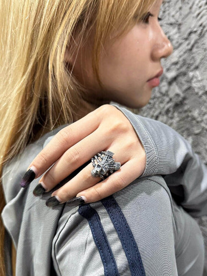 925 Sterling Silver Heavy Punk Ring【s0000018868】