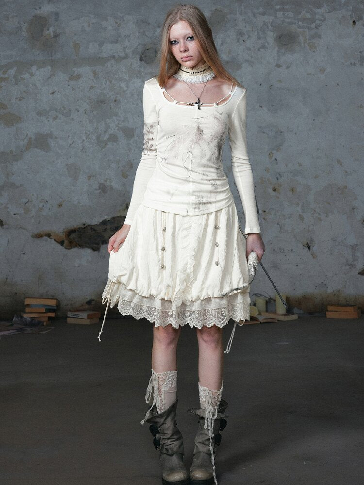 Chiffon Lace Patchwork Dress【s0000018106】