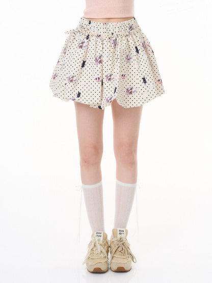 Rabbit Polka Dot Bud Pocket Skirt【s0000016624】