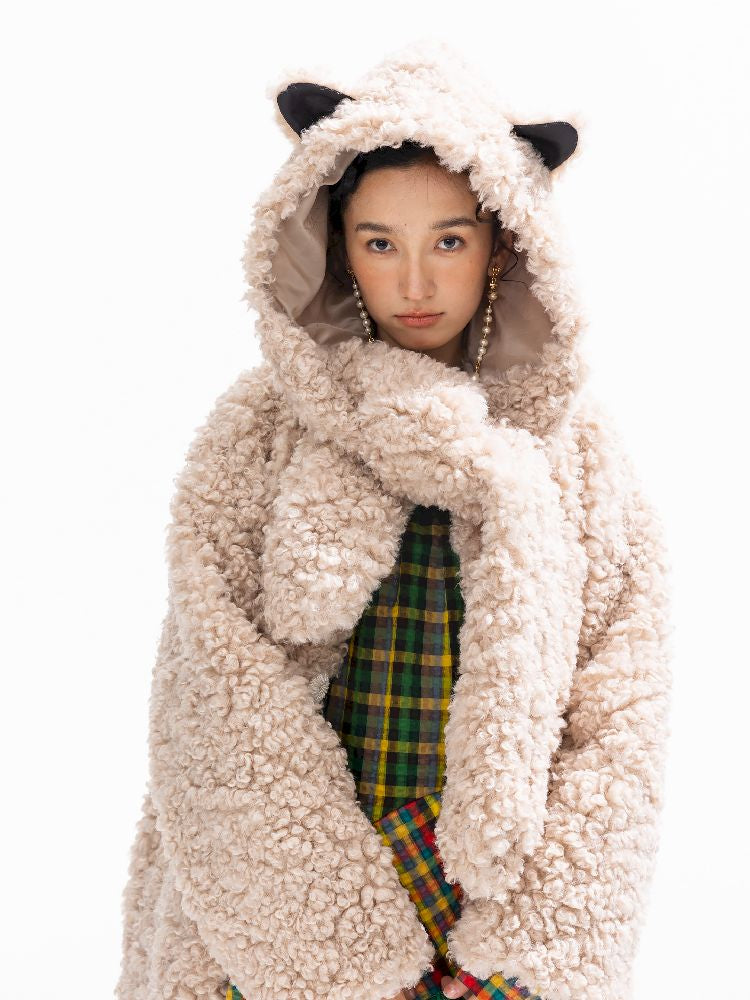 Hooded Cotton Clip Long Loose Jacket【s0000011311】