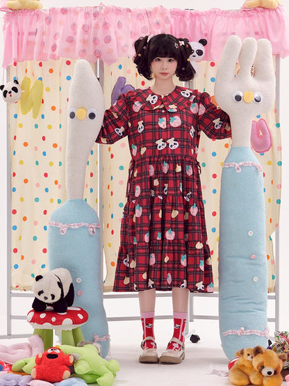 Red Plaid Dress【s0000010482】