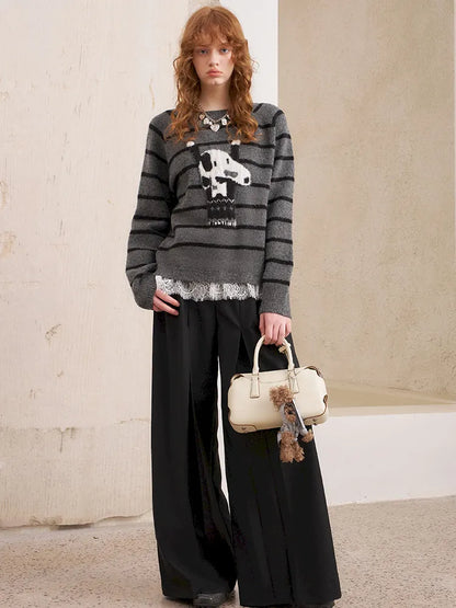Long-Sleeve Knit Pullover Sweater【s0000014087】
