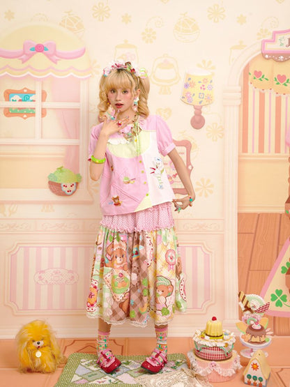 Patchwork Half Skirt【s0000013351】