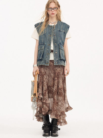 Loose Large Pocket Denim Vest【s0000015898】