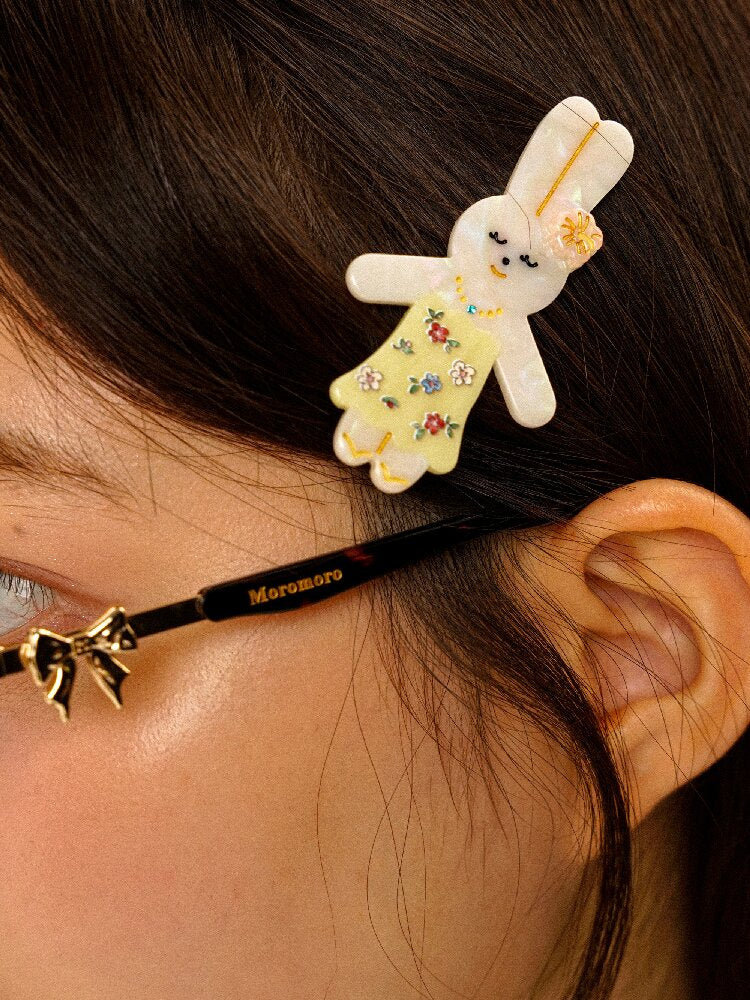 Summer Flower Bunny Hair Clip Comb【s0000017938】