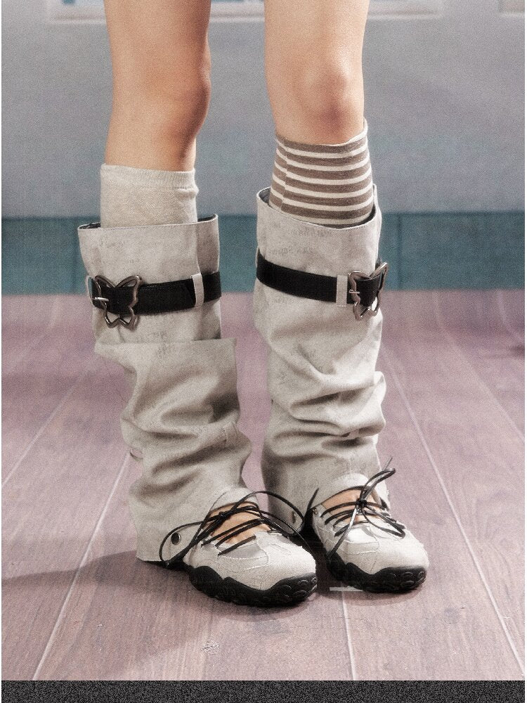 Detachable Leaky Instep Flat Boots【s0000016542】