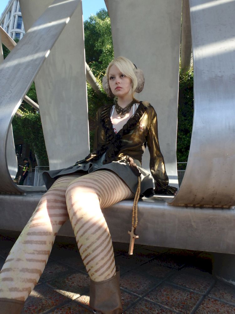 Striped irregular print 10D ultra-thin stockings【s0000013176】