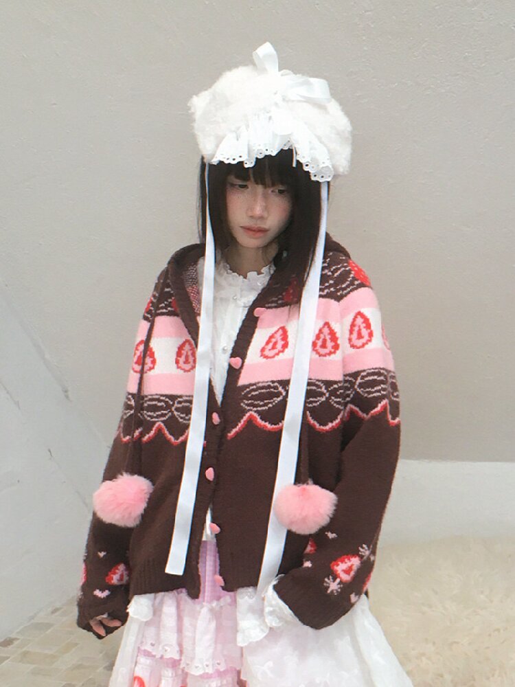 Fair Isle Cake Knit Cardigan【s0000018538】