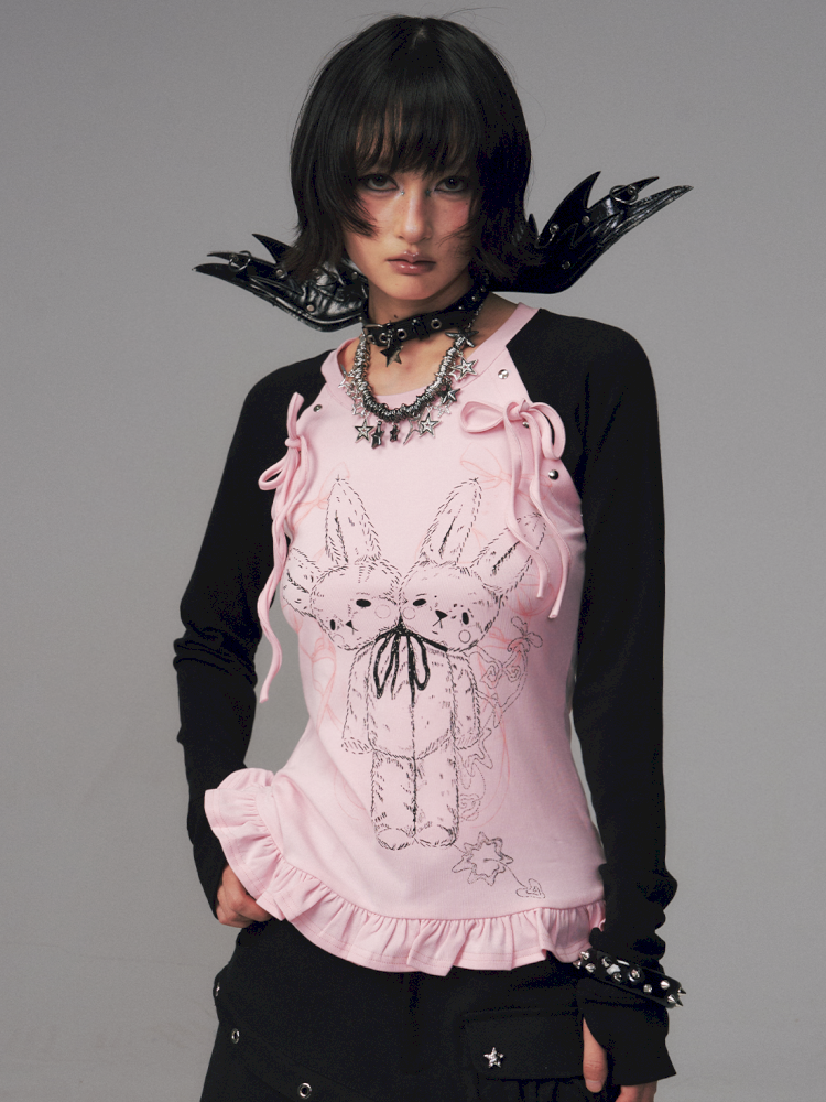 Stretch Slim-Fit Raglan Sleeve T-Shirt【s0000014457】