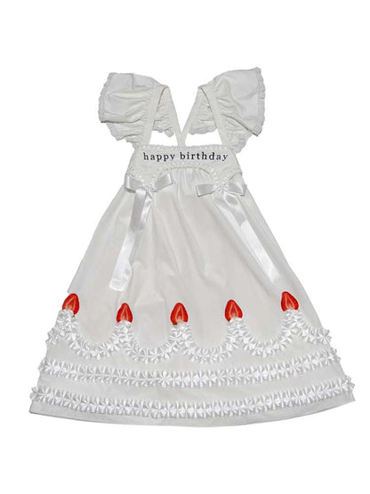 Strawberry Print Two-piece Skirt Dress【s0000014936】