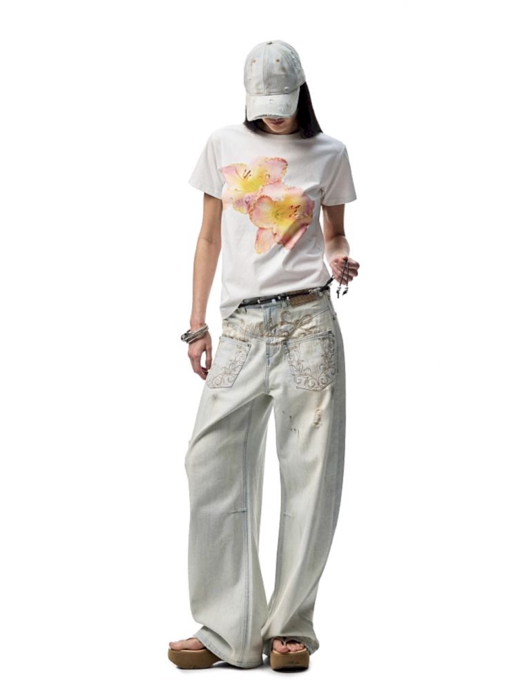 Printed Loose Short Sleeve T-Shirt【s0000012402】