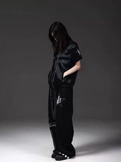 Flag Sub-Print Boxing Sweatpants【s0000018274】