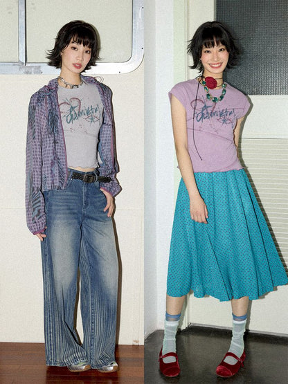 Irregular Short Sleeve Loose T-shirt【s0000012282】