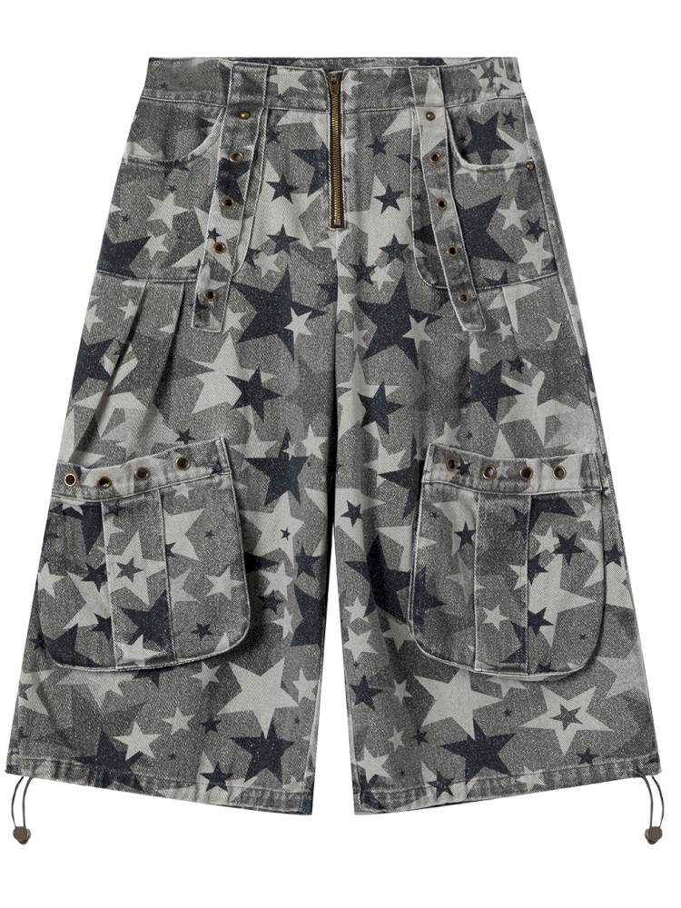 Distressed Pocket Cropped Pants【s0000014428】