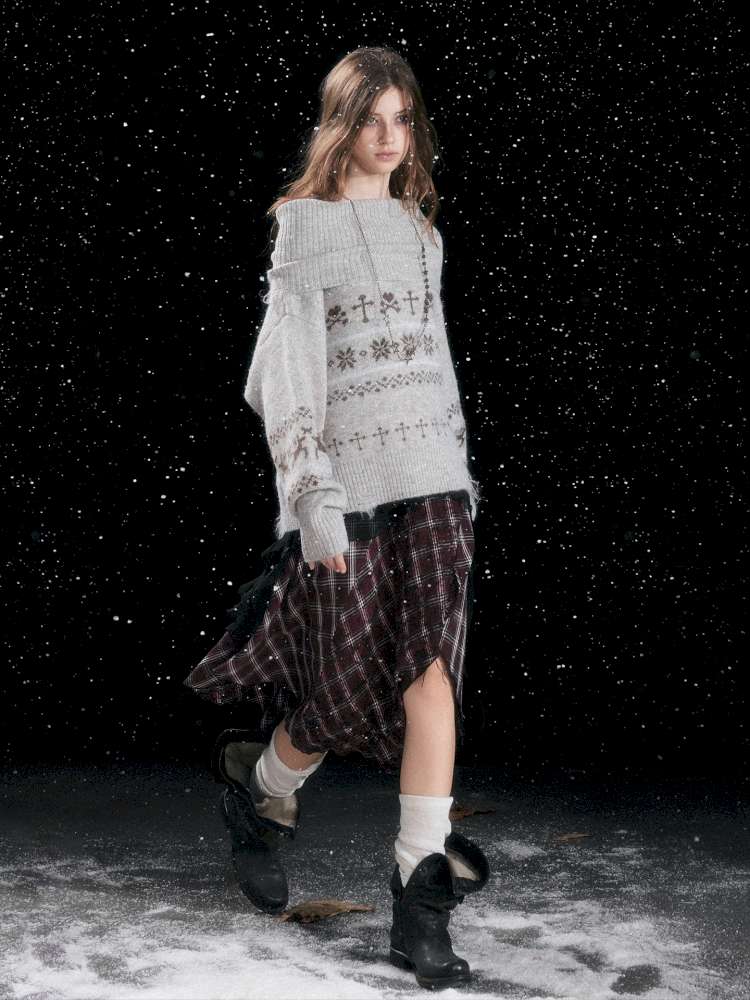 Cross Fair Island Lapel Sweater【s0000014675】
