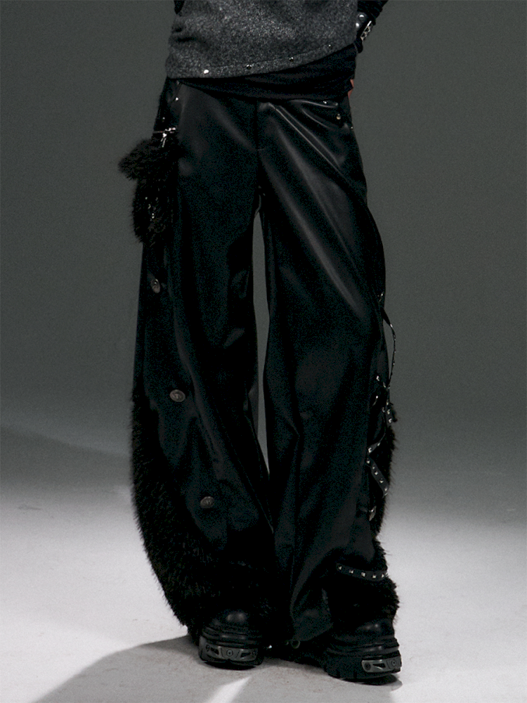 Fur Stitched Wide Scimitar Pants【s0000015020】