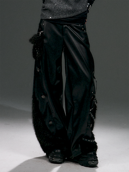 Fur Stitched Wide Scimitar Pants【s0000015020】