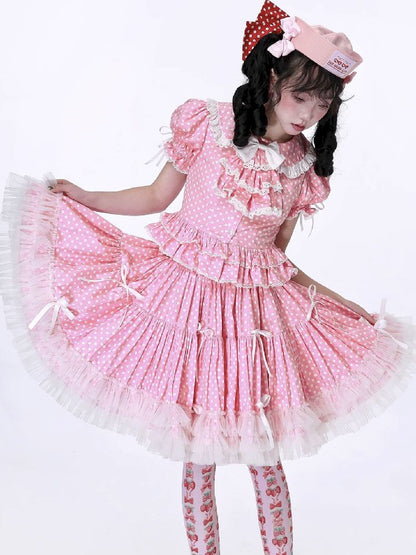 Polka Dot Halter Dress【s0000012185】