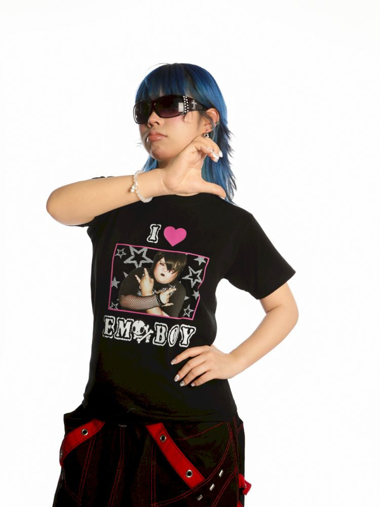 Abipunk rock slogan T-shirt【s0000013173】