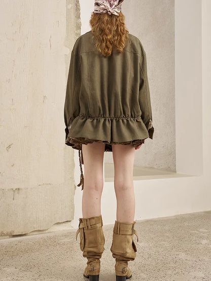 Solid-Color Long-Sleeve Oversized Jacket【s0000014074】