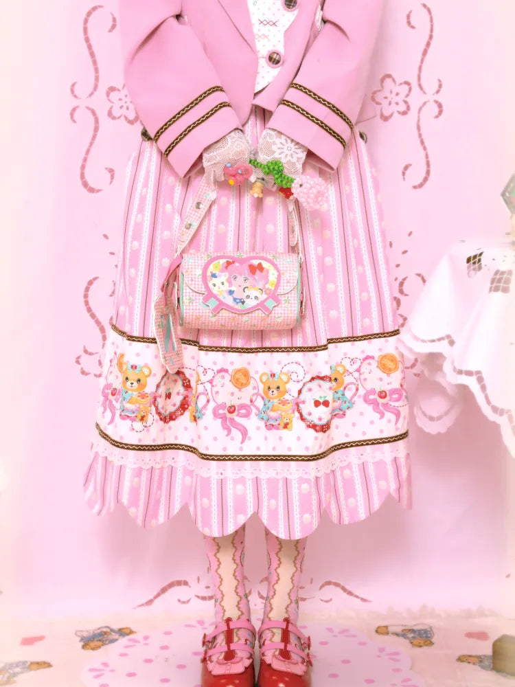 Floral Print Elastic Waist Skirt【s0000014161】