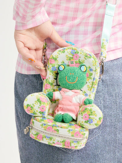 Plaid Floral Embroidered Crossbody Bag【s0000018728】