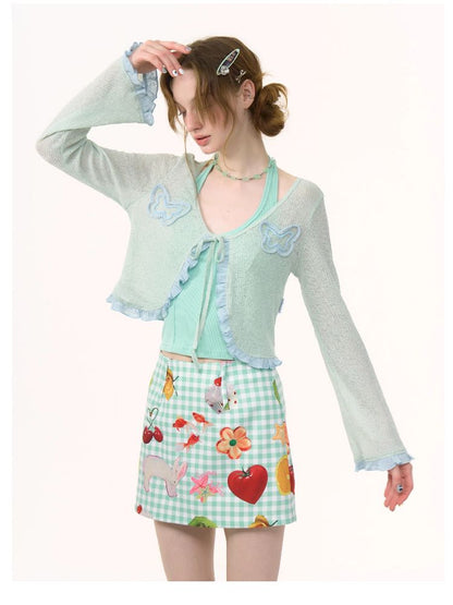 Butterfly Lace Knit Cardigan【s0000012229】