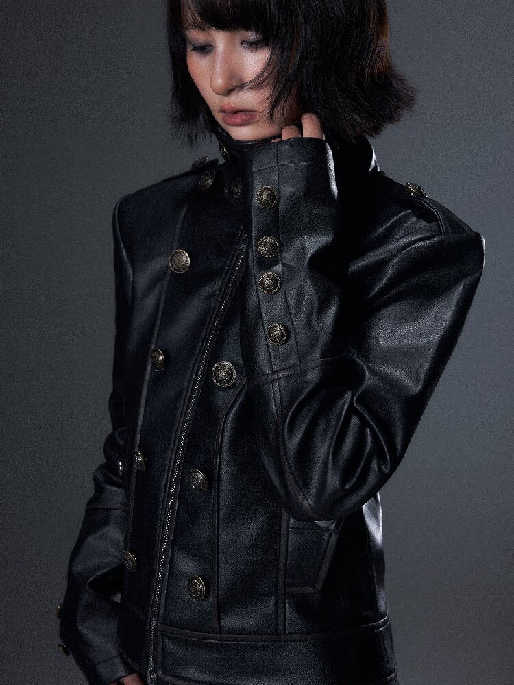 Punk Distressed Stand Collar Jacket【s0000018007】