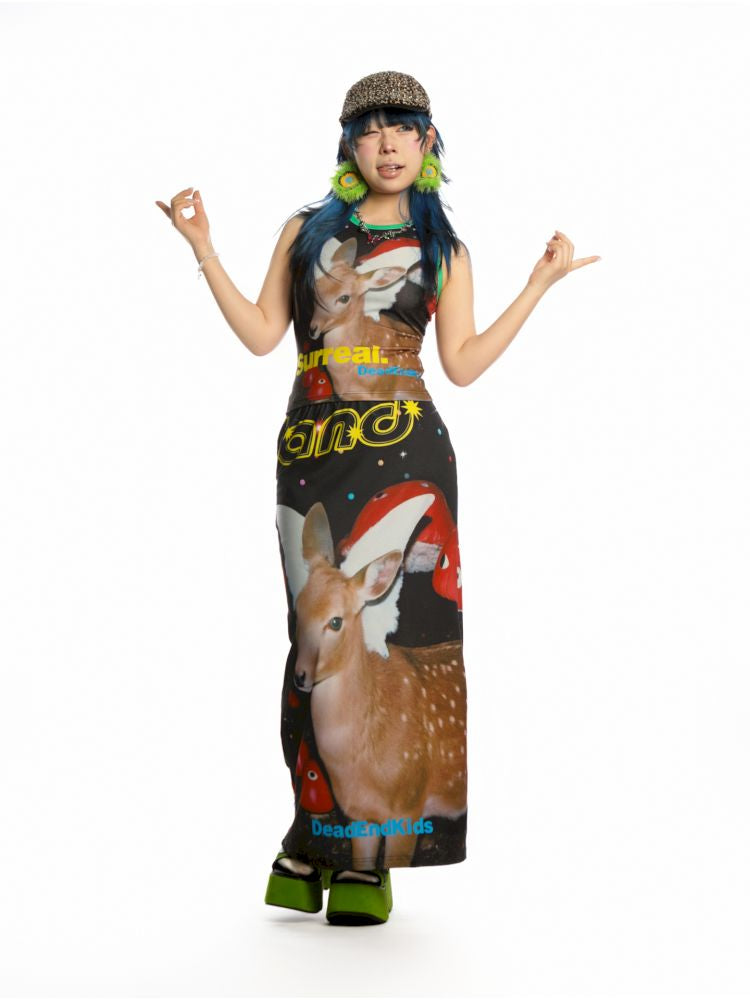 Y2K Stretch Casual Halter Long Skirt【s0000013521】