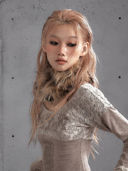 Genuine Fur Warm Furry Scarf【s0000019158】
