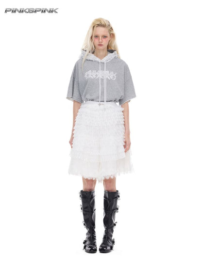 Hooded backless sports T-shirt【s0000012988】