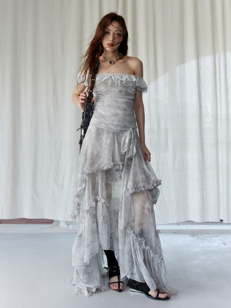 Ruffle Heavyweight Volume Irregular Dress【s0000013219】