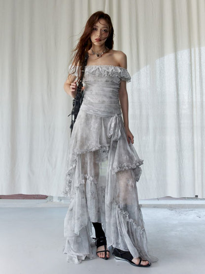 Ruffle Heavyweight Volume Irregular Dress【s0000013219】
