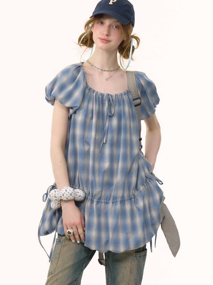 Bubble Short Sleeve Dress【s0000012222】