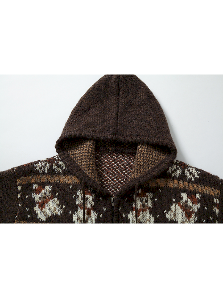 Mohair Wool Knit Cardigan Sweater【s0000011217】