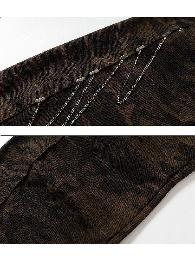 Vintage Distressed Camo Pants【s0000018556】