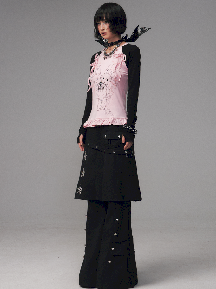 Two-Piece Pleated Skirt-Pants【s0000014456】