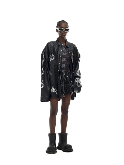 Mirror Concept PU Leather Jacket【s0000014002】