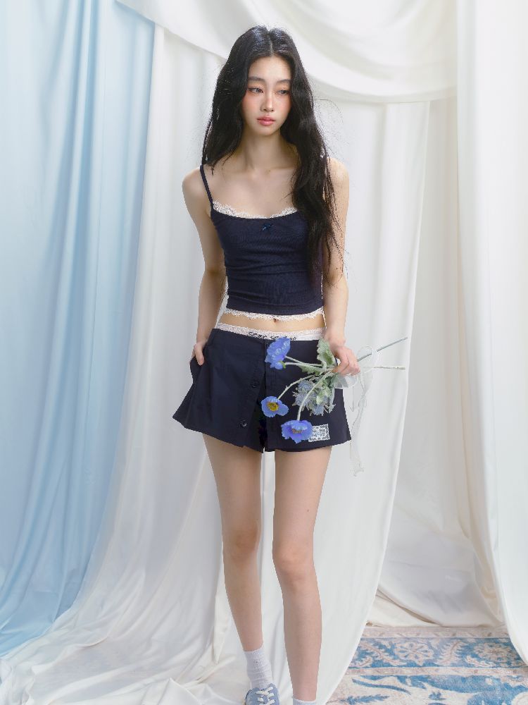 Slim inner suspenders two-piece suit【s0000012141】