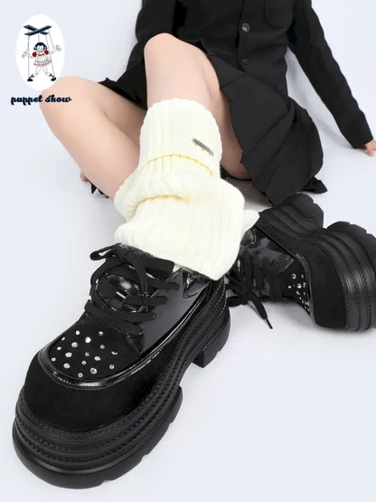 Punk-Chic Platform Ankle Boots【s0000014180】