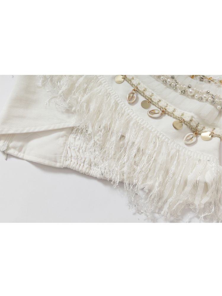 Irregular short strapless vest【s0000012783】