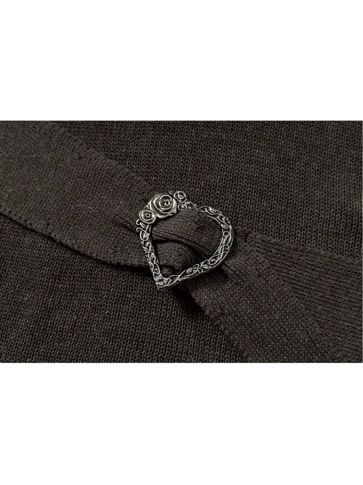 Slim-Fit V-Neck Long-Sleeve Knit Top【s0000013947】