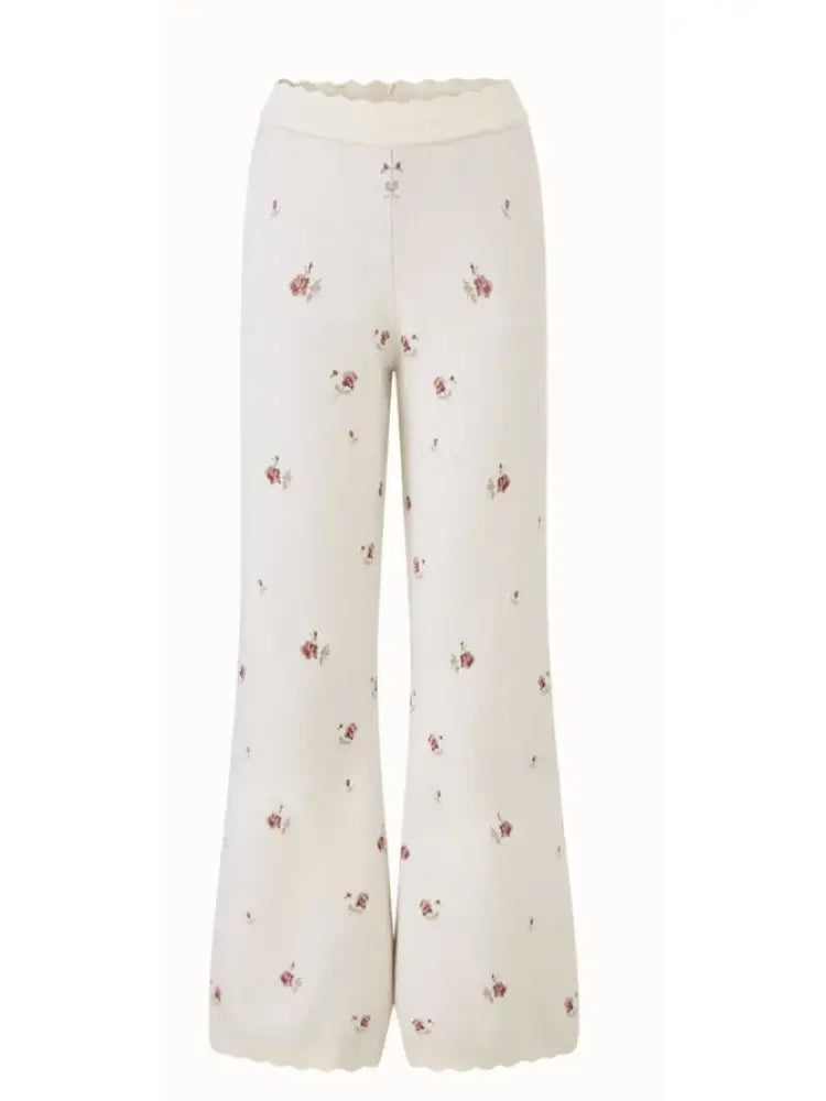 Floral Print “Mix & Match” Sweet Floral Knit Top【s0000014324】