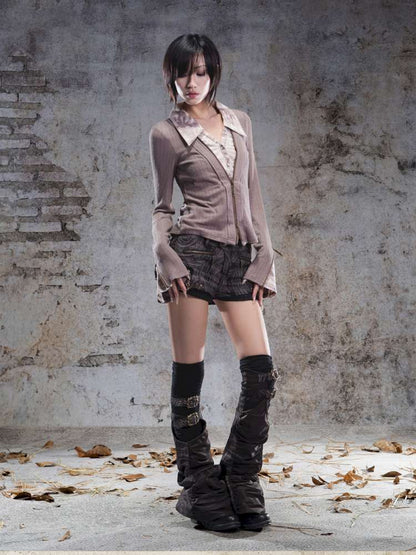 V-Neck Pullover Long-Sleeve Knit Top【s0000014492】