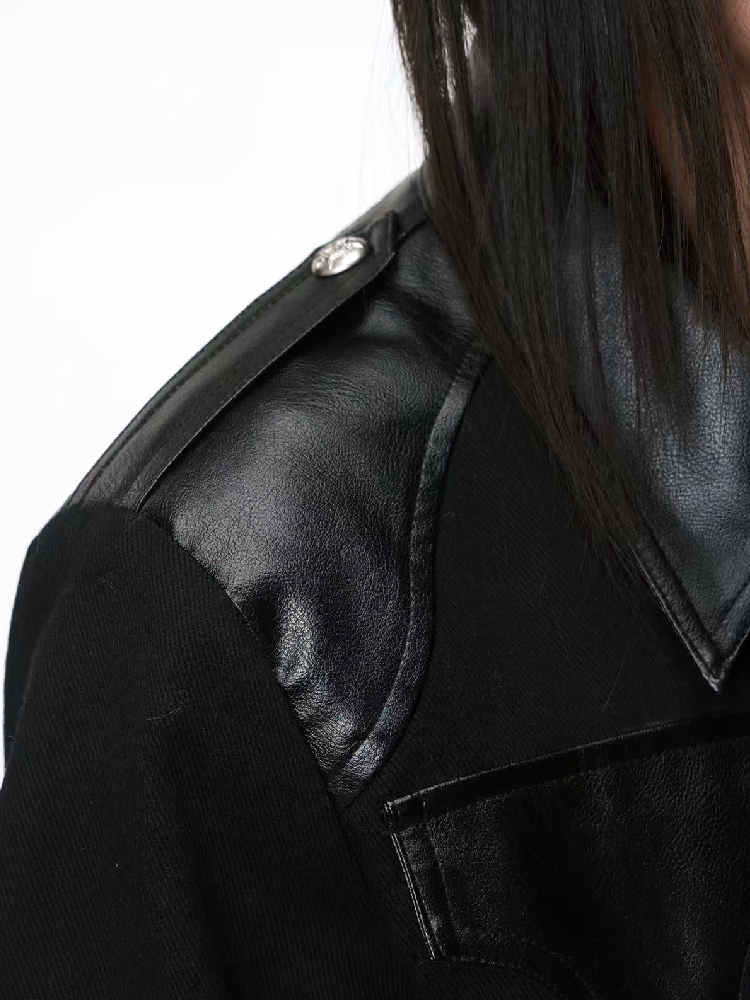 Brushed Patchwork Zipper Jacket【s0000018211】